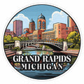 Grand Rapids Michigan 4in Waterproof Vinyl Sticker Decal Durable Aesthetic by Deal US