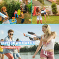 Electric Water Gun Auto Suction Powerful 400 Ammo 28-32FT Range White by Deal US