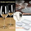 White Fiber Circular Tableware Storage Protective Cotton Pad Anti-Collision by Deal US