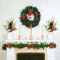 RoseCraft 2PCS Red Berry Flower Stems 16.5in Christmas Decorations by Deal US