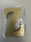 DEEZOMO 4 Inch 3D Golden Wooden Letter Z Unfinished Wood Craft Decor by Deal US
