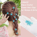 CUBACO 30pcs Mini Rhinestone Hair Clips Crystal Bridal Flower Clips by Deal US