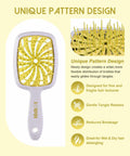 Detangler Brush Anti-Breakage Vented Bristle Mini Travel Lemon Hair Care by Deal US