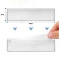 ccHuDE 48 Pcs Self Adhesive Clear Label Holders Shelf Tag Pockets by Deal US
