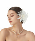 globazoe Fascinator Derby Hat Women Vintage Headband Hair Accessory Beige by Deal US