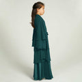 Muslim Girl Abaya Kaftan Dress Dark Green 7-8Y Long Sleeve Eid Ramadan Wear by Deal US