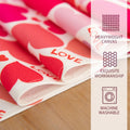 Joyfol Day Valentine's Red Love Heart Table Runner 13x72 Inches by Deal US