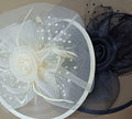 Dodheah Fascinators Hat Women Tea Party Derby Wedding Beige Headband Clip by Deal US