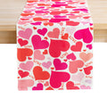 Joyfol Day Valentine's Red Love Heart Table Runner 13x72 Inches by Deal US