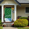 ZAEW St. Patrick's Day Shamrocks Burlap House Flag 28x40 Inch Green Double Sided by Deal US