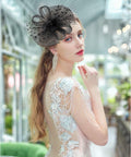 Unpifolov Fascinators Feather Headband Wedding Tea Party Black by Deal US