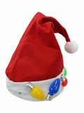 Nicky Bigs Novelties Adult Multi Color LED Light Up Santa Hat One Size by Deal US