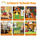 Kids Dollhouse Playset Portable School Bus with 46 Accessories Multicolor by Deal US