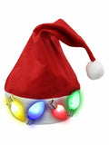 Nicky Bigs Novelties Adult Multi Color LED Light Up Santa Hat One Size by Deal US