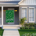 ZAEW St. Patrick's Day Shamrocks Burlap House Flag 28x40 Inch Green Double Sided by Deal US