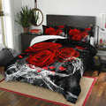 AILONEN 3D Oil Painting Red Rose Comforter Set Twin Size 3 Pieces by Deal US