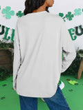 St. Patrick’s Day Women’s Lucky Shamrock Long Sleeve Tee Green 2XL by Deal US