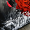 AILONEN 3D Oil Painting Red Rose Comforter Set Twin Size 3 Pieces by Deal US