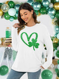 St. Patrick’s Day Women’s Lucky Shamrock Long Sleeve Tee Green 2XL by Deal US
