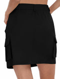 MoFiz Women's 18" Knee Length Golf Skirt Athletic Tennis Black Size M by Deal US