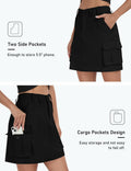 MoFiz Women's 18" Knee Length Golf Skirt Athletic Tennis Black Size M by Deal US