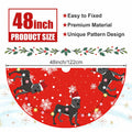 Great Dane Christmas Tree Skirt Red 48 Inch Winter Decoration by Deal US