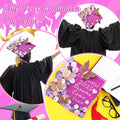 Knitgrip Graduation Cap Decoration Kit 98 Pc Purple Faux Flowers Butterfly by Deal US