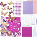 Knitgrip Graduation Cap Decoration Kit 98 Pc Purple Faux Flowers Butterfly by Deal US