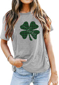Gray St Pattys Day Shirt Women Lucky Clover Funny St Patrick's Day Tee XL by Deal US