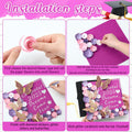 Knitgrip Graduation Cap Decoration Kit 98 Pc Purple Faux Flowers Butterfly by Deal US