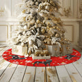 Great Dane Christmas Tree Skirt Red 48 Inch Winter Decoration by Deal US