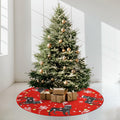 Great Dane Christmas Tree Skirt Red 48 Inch Winter Decoration by Deal US