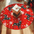 Great Dane Christmas Tree Skirt Red 48 Inch Winter Decoration by Deal US