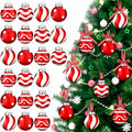 Chuangdi Christmas Ball Ornaments Striped Polka Dots 2.36'' 24 Pcs by Deal US