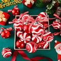 Chuangdi Christmas Ball Ornaments Striped Polka Dots 2.36'' 24 Pcs by Deal US