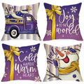 Ussap Nutcracker Christmas Throw Pillow Covers 18x18 Red Green Set of 4 by Deal US