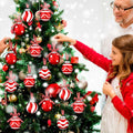 Chuangdi Christmas Ball Ornaments Striped Polka Dots 2.36'' 24 Pcs by Deal US