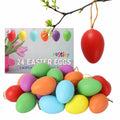Festicy Easter Eggs Set 48 XXL 2025 with 6 Paints & 2 Brushes Durable Decor by Deal US