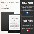CoBak Kindle Paperwhite 11th Gen 6.8" PU Leather Case Stand Black by Deal US