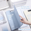 DAIZART Durable Plastic A4 File Folder with Iron Clamp Creamy White by Deal US