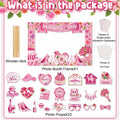 Mothers Day Decorations 23pcs Photo Booth Props Pink Frame Party Supplies by Deal US