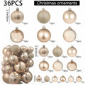 YiYunFloral Christmas Ball Ornaments 36pcs Shatterproof Champagne Xmas Decor by Deal US