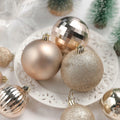 YiYunFloral Christmas Ball Ornaments 36pcs Shatterproof Champagne Xmas Decor by Deal US