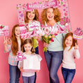Mothers Day Decorations 23pcs Photo Booth Props Pink Frame Party Supplies by Deal US