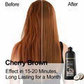 BestBy08/26 Hair Dye Shampoo 3-in-1 Coconut Oil Instant Color Cherry Brown by Deal US