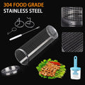 Grill Basket Outdoor Stainless Steel Rotating Bracket Small Size 1 Pack by Deal US