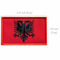 Bluyellow Albania Flag Embroidered Patch 2 Pcs 2x3 Inches Tactical Hook Loop by Deal US