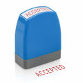 YIEMI Self-Inking Office Stamp Blue Red Ink Clear Crisp Impressions by Deal US