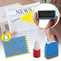YIEMI Self-Inking Office Stamp Blue Red Ink Clear Crisp Impressions by Deal US
