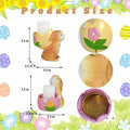 AMOYYT Easter Bunny Figurines 3.5in Resin Candle Holder Table Decor 2Pcs by Deal US